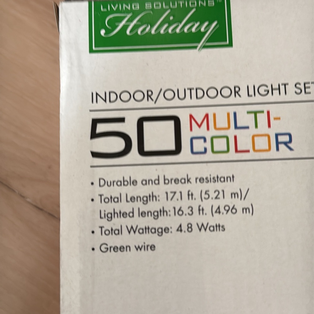 Holiday 50 Multi-Color LED Light Set - Picture 2 of 3